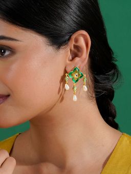 Teejh - Main Apni Favourite Hun Green Truck Art Earrings