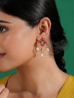 Teejh - Main Apni Favourite Hun Fuchsia Pink Truck Art Earrings
