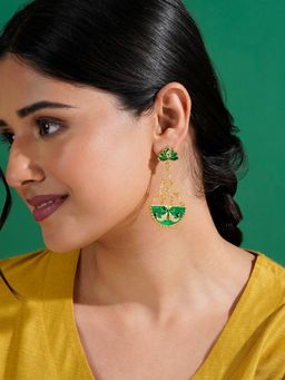 Teejh - Manmarziyan Green Truck Art Earrings