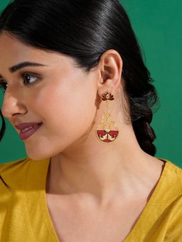 Teejh - Manmarziyan Maroon Truck Art Earrings