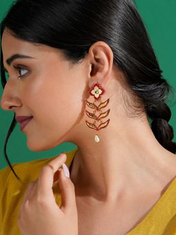 Teejh - Not So Sati Savitri Maroon Truck Art Earrings