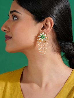 Teejh - Dekho Magar Pyaar Se Light Green and Dark Green Truck Art Earrings