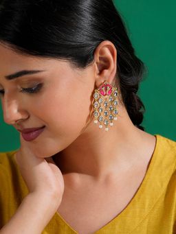 Teejh - Ashoka Fuchsia Pink Truck Art Earrings