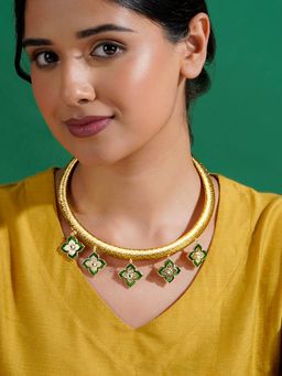 Teejh - Superphool Hu Main Green Necklace