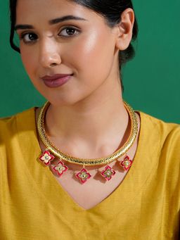 Teejh - Superphool Hu Main Fuchsia Pink Necklace