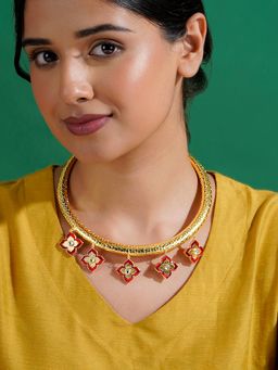 Teejh - Superphool Hu Main Maroon Necklace