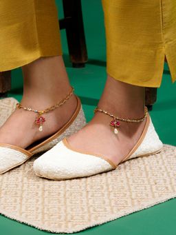 Teejh - Gabru Jawaan Fuchsia Pink Anklets