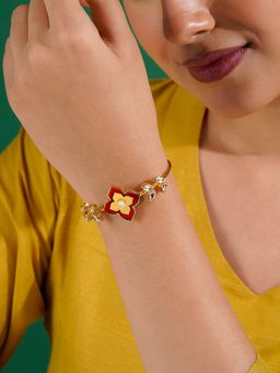 Teejh - Too Phoolsome Maroon Bracelet