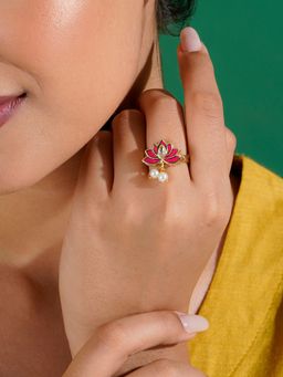 Teejh - Genda Phool Fuchsia Pink Ring