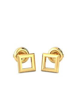 Candere by Kalyan Jewellers - 18K BIS Hallmark Yellow Gold Earrings