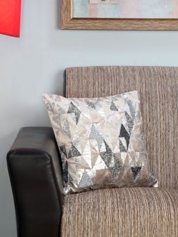 At Home by Nilkamal - Foil Ikat Cushion Cover 40 x 40 cm Multi-Color