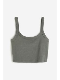 H&M - Women Green Cropped strappy top