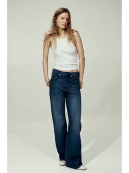 H&M - Women Blue Wide High Waist Jeans