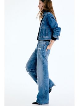 H&M - Women Blue Wide High Waist Jeans