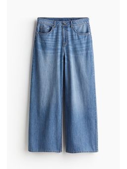 H&M - Women Blue Baggy Wide Low Jeans