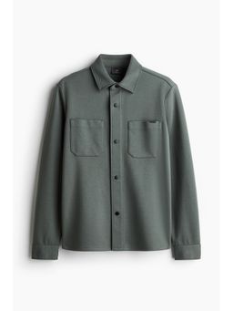 H&M - Men Green Regular Fit Scuba over shirt