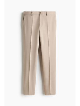 H&M - Men Beige Slim Fit Tailored trousers