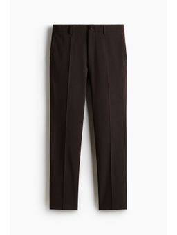 H&M - Men Brown Slim Fit Tailored trousers