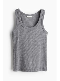 H&M - Women Grey Ribbed vest top