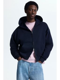 H&M - Men Blue Oversized Fit Zip-through hoodie