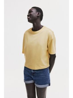 H&M - Women Yellow Boxy T-shirt