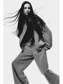 H&M - Women Grey Wide tailored trousers