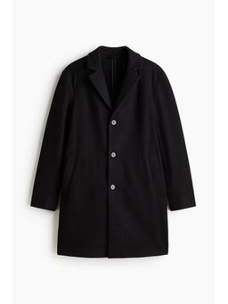 H&M - Men Black Single-breasted coat