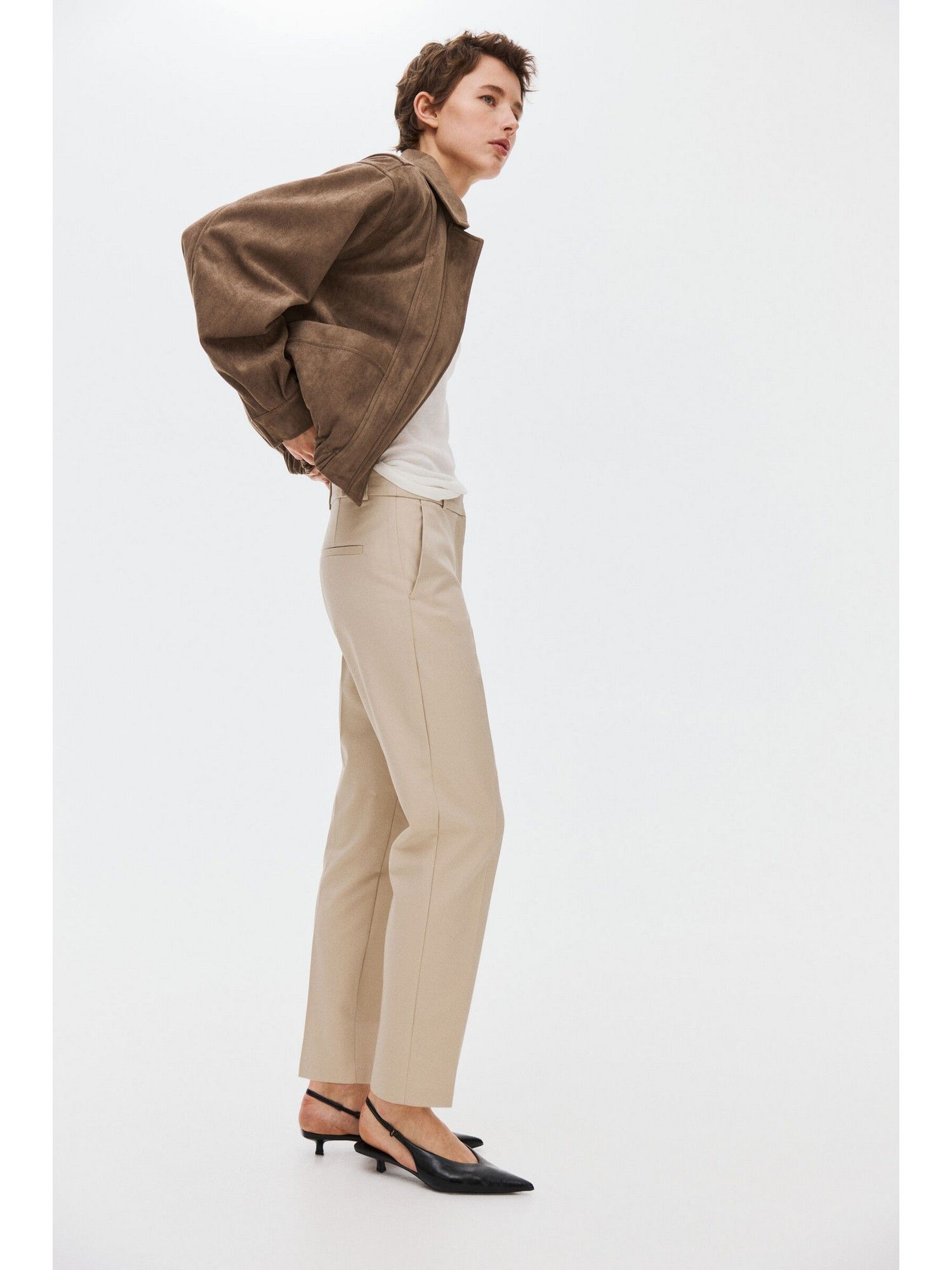h&m Women Beige Cigarette trousers-picture-13