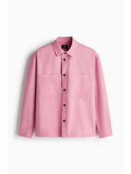 H&M - Men Pink Relaxed Fit Twill overshirt