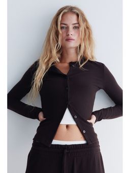 H&M - Women Brown Waffled cardigan