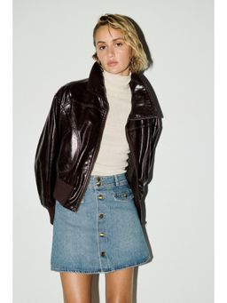 H&M - Women Blue A-line denim mini skirt