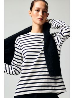 H&M - Women Blue Long-sleeved cotton top