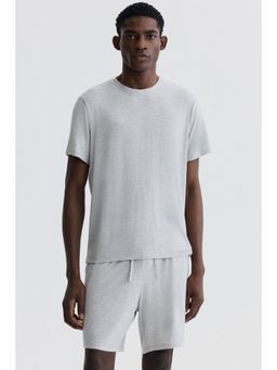 H&M - Men Grey Jersey pyjama T-shirt and shorts
