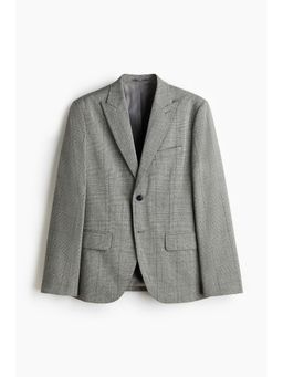 H&M - Men Grey Regular Fit Single-breasted jacket