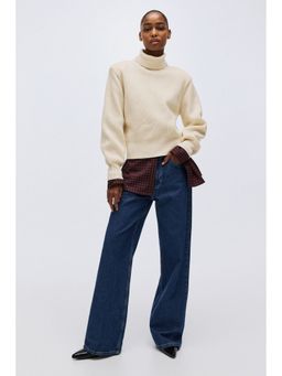 H&M - Women Beige Shoulder-pad jumper