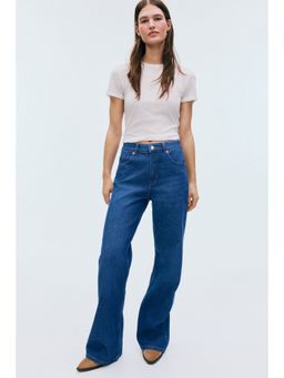 H&M - Women Blue Wide High Jeans
