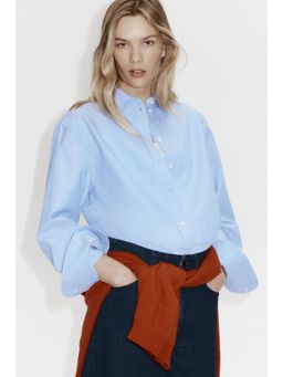 H&M - Women Blue Oxford shirt
