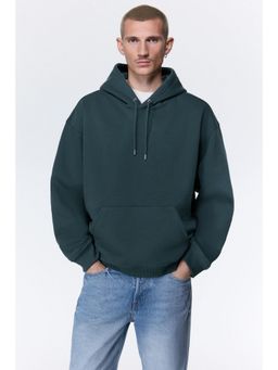 H&M - Men Turquoise Loose Fit Hoodie