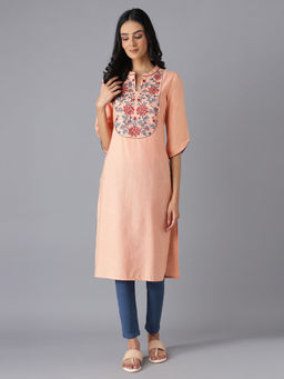 Aurelia - Peach Modern Ethnic Kurta