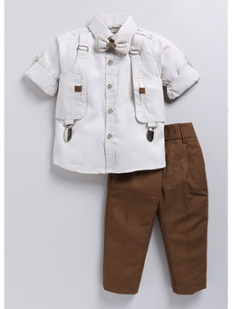 Little Collars - Attached Suspender Shirt Formal Set for Boys (Set of 3)