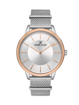 Daniel Klein - Silver Color MESH BAND Watch for Women DK.1.13156-5