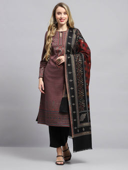 Monte Carlo - Womens Embroidered Black Shawl