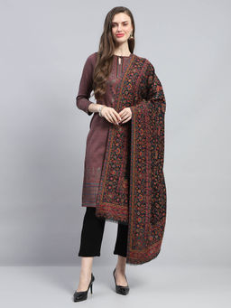 Monte Carlo - Womens Printed Multi-Color Reversible Shawl