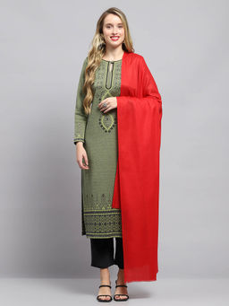 Monte Carlo - Womens Printed Red Shawl