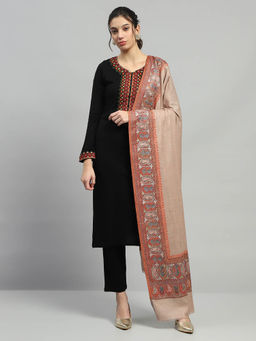 Monte Carlo - Womens Self Design Multi-Color Reversible Shawl