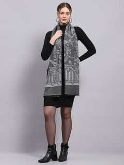 Monte Carlo - Womens Printed Grey Stole