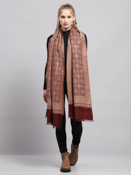 Monte Carlo - Womens Printed Rust Stole