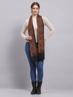 Monte Carlo - Womens Printed Black Stole