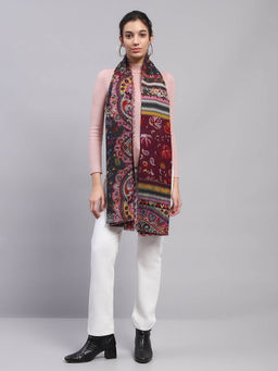 Monte Carlo - Womens Self Design Wine Stole