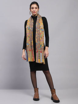 Monte Carlo - Womens Printed Yellow Stole